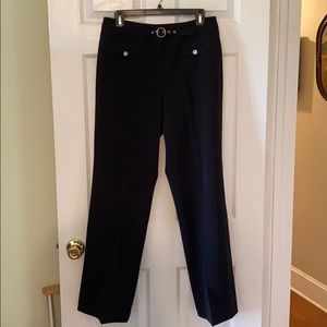 Black Dress Pants With Functional Belt